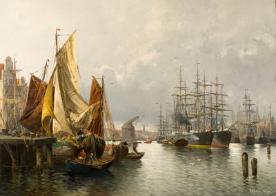 I havnen i Le Havre av Adolf Kaufmann