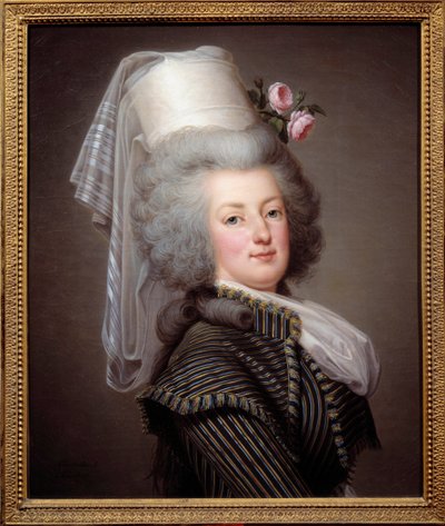 Portrett av Marie Antoinette de Lorraine-Habsburg, dronning av Frankrike (1755-1793), i en Amazonas-kjole - Maleri av svenske Adolf Ulrich Wertmuller (1751 - 1811) av Adolf Ulrich Wertmuller