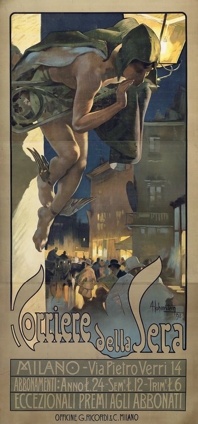 Corriere della Sera, 1898. av Adolfo Hohenstein