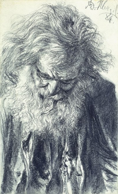 Portrett av en gammel mann, 1884 av Adolph Menzel