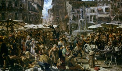Markedet i Verona av Adolph Menzel