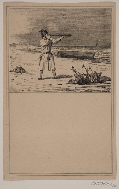 Piloten. Nei. 19 i Chr. Winther og M. Rørbye, "25 bilder for små barn" av Johan Adolph Kittendorff