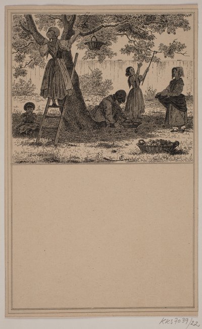 Under epletreet. Nei. 21 i Chr. Winther og M. Rørbye, "25 bilder for små barn" av Johan Adolph Kittendorff