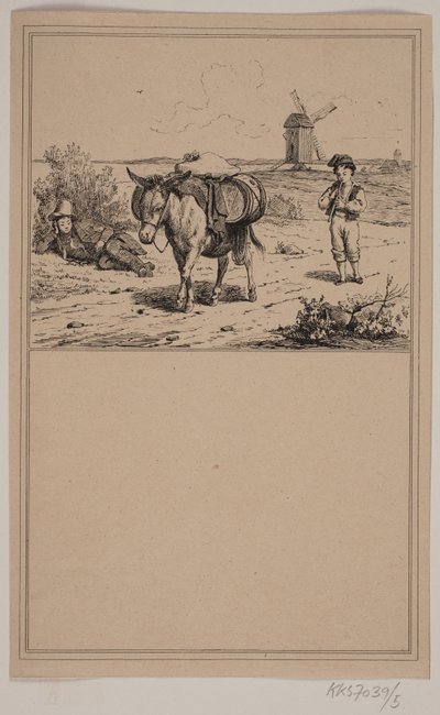 Eselet. Nei. 4 i Chr. Winther og M. Rørbye, "25 bilder for små barn" av Johan Adolph Kittendorff