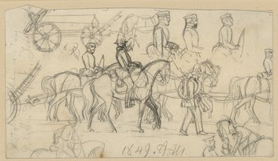 Studier i artilleri og kavaleri av Adolph Menzel