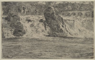 Falls of the Rhine ved Schaffhausen Rhine Falls fra Schaffhausen, 1885. av Adolph Menzel