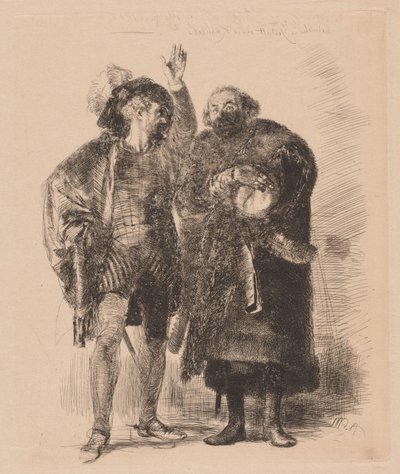 Hamlet og Polonius av Adolph Menzel