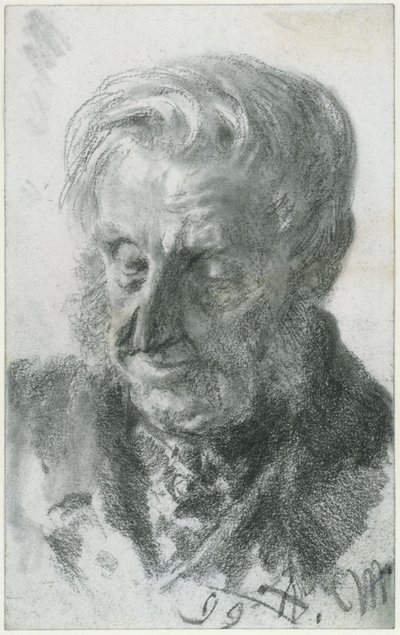 Hodet til en gammel mann av Adolph Menzel