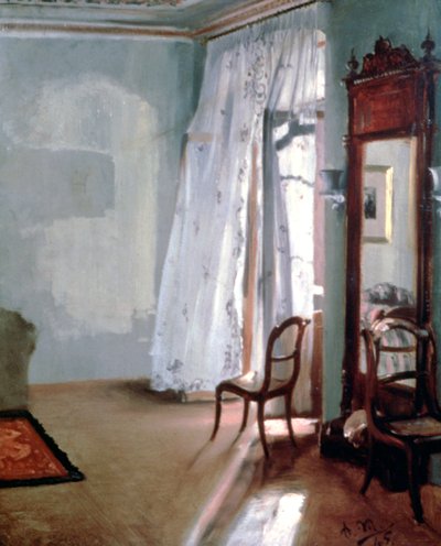 Rom med balkong, 1845 av Adolph Menzel
