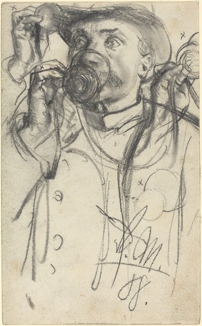 Studier av en mann som drikker av Adolph Menzel
