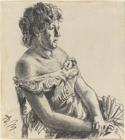 Kvinne i hoffkjole av Adolph Menzel