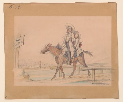 Henry Von Trebra & Louis V. Trebra ankommer Camp Morton, Indpls fra gården deres i Madison, Ill. av Adolph Metzner