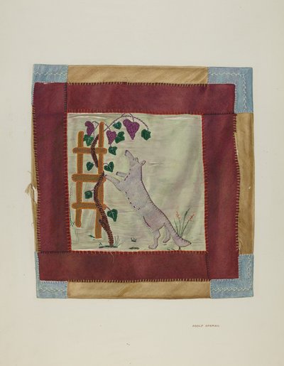 Applikasjonsdekseldetalj, ca. 1941. av Adolph Opstad