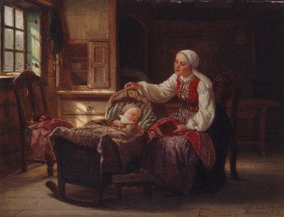 Mor med barn av Adolph Tidemand