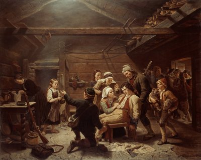 Bjørnjegerne hjemreise av Adolph Tidemand
