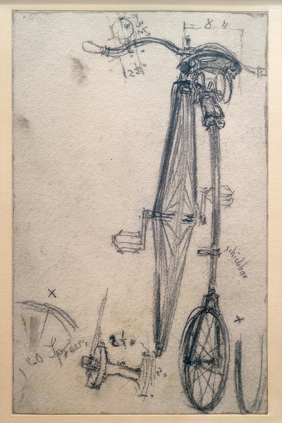 Høy sykkel, bakoversikt av Adolph Menzel