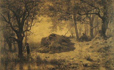 Dam ved kanten av skogen av Adolphe Appian