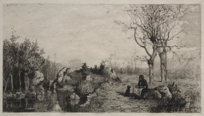 Bredden av en bekk ved Rossillon av Adolphe Appian
