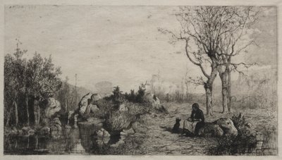 Bredden av en bekk ved Rossillon, 1867. av Adolphe Appian