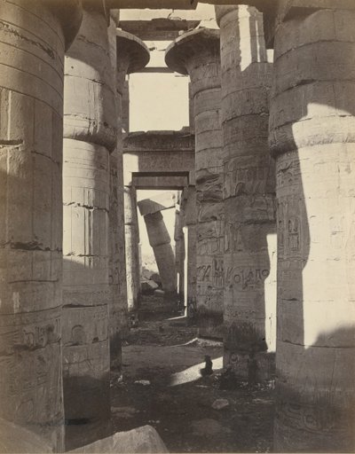 Øvre Egypt, Hypostyle Hall i Karnak, ca. 1870. av Adolphe Braun