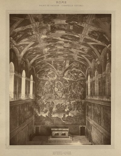 Roma - Vatikanpalasset, Det sixtinske kapell - Michelangelo av Adolphe Braun