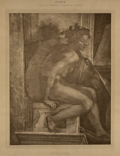 Roma – Vatikanpalasset, Sixtinske kapell, Michelangelo. av Adolphe Braun