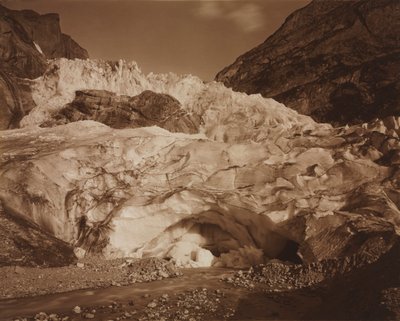 Sveits. Grindelwald, øvre isbre, kilde til Lutschine, 1875-1877. av Adolphe Braun