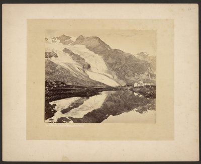 Bernina-hospicet og Cambréna-breen av Adolphe Braun