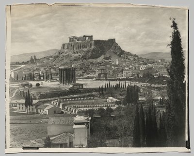 Utsikt over Akropolis av Adolphe Braun and Co.
