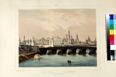 Utsikt over Moskva Kreml av Cuvillier, Adolphe (aktiv 1830-1840-tallet) av Adolphe Cuvillier