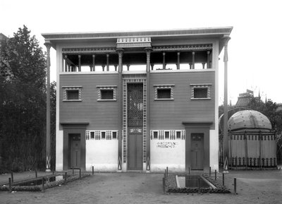 Egyptisk hus, universell utstilling, Paris, 1889 av Adolphe Giraudon
