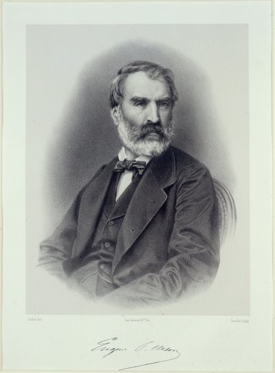 Portrett av forfatteren Eugène Pelletan 1813-1884. av Adolphe Guillon