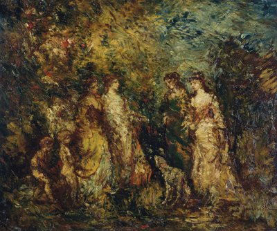 Spill av damer av Adolphe Joseph Thomas Monticelli