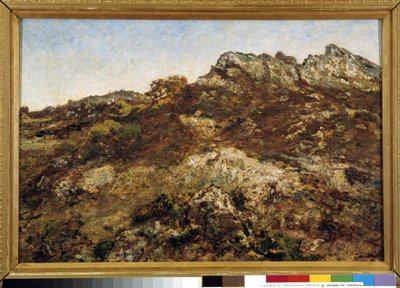 Landskap av åser (Garlaban-massivet i Provence) av Adolphe Joseph Thomas Monticelli