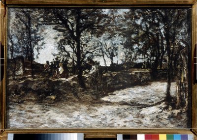 Landsbygda. Fontainebleau. Maleri av Adolphe Thomas Joseph Monticelli (1824-1886). Olje på lerret. Impresjonisme. Størrelse: 39x60cm. Pushkin-museet, Moskva av Adolphe Joseph Thomas Monticelli