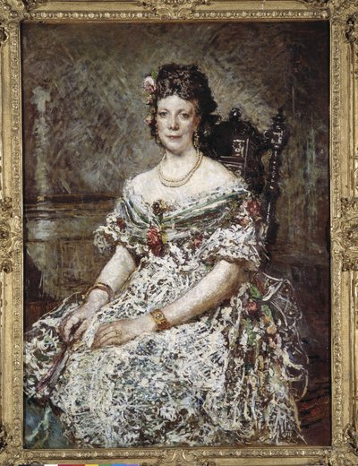 Portrett av Madame Pascal av Adolphe Joseph Thomas Monticelli
