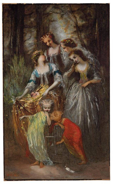 Keiserinne Eugénie og hennes ledsagere av Adolphe Joseph Thomas Monticelli