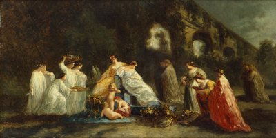 Florafestivalen av Adolphe Joseph Thomas Monticelli