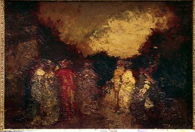 Gå i en park i skumringen Maleri av Adolphe Monticelli (1824-1886) Søn fra 1800-tallet. 0,46 X 0,64 m Paris, Musée du Louvre av Adolphe Joseph Thomas Monticelli