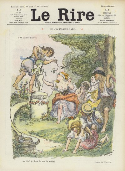 Blindebukk. Illustrasjon for Le Rire av Adolphe Leon Willette