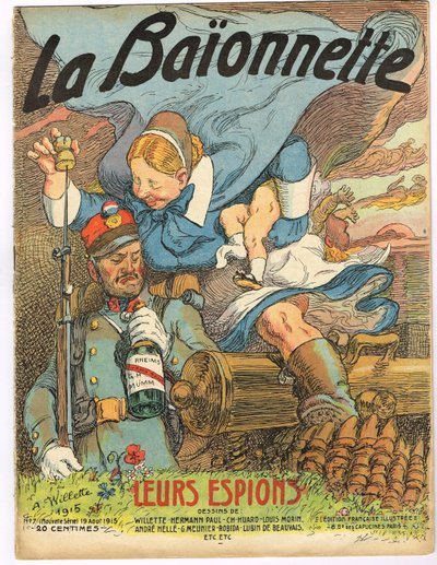Cover av "" La Baionnette "", Satirique en Colors av Adolphe Leon Willette