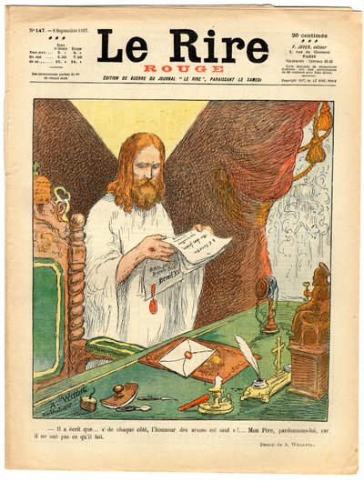 Cover av "" The Red Laughter", Satirical in Colors av Adolphe Leon Willette