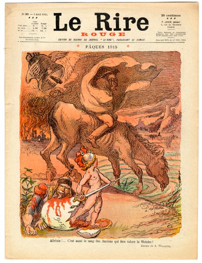 Cover av "" The Red Laughter", Satirical in Colors av Adolphe Leon Willette