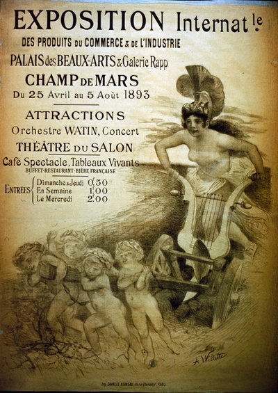 Utstilling internasjonal plakat av Adolphe Leon Willette