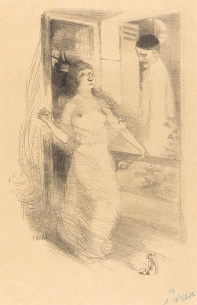 Hengende klovn (Pierrôt pendu) av Adolphe Leon Willette