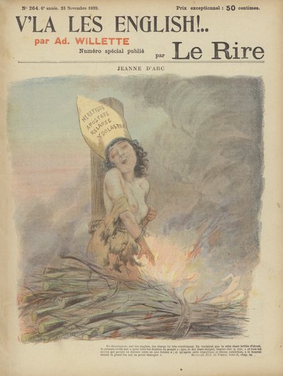 Jeanne d'Arc, illustrasjon for Le Rire av Adolphe Leon Willette
