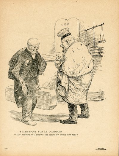 Smørfatet, nummer 123, Farge satirisk av Adolphe Leon Willette