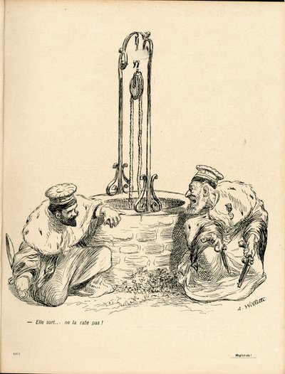 Smørfatet, nummer 123, Farge satirisk av Adolphe Leon Willette