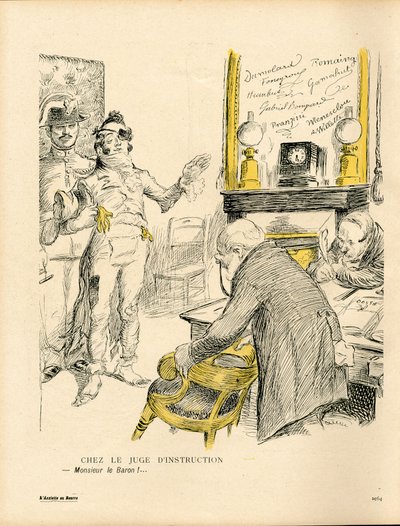 L'Plate au beurre, nummer 123, satirisk i farger av Adolphe Leon Willette