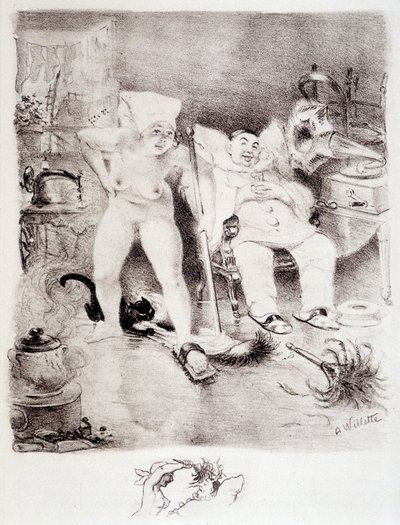 Latskap - tegning av Willette av Adolphe Leon Willette